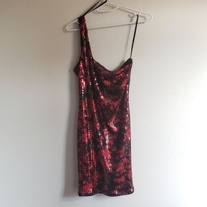 Sequin One Shoulder Dress
